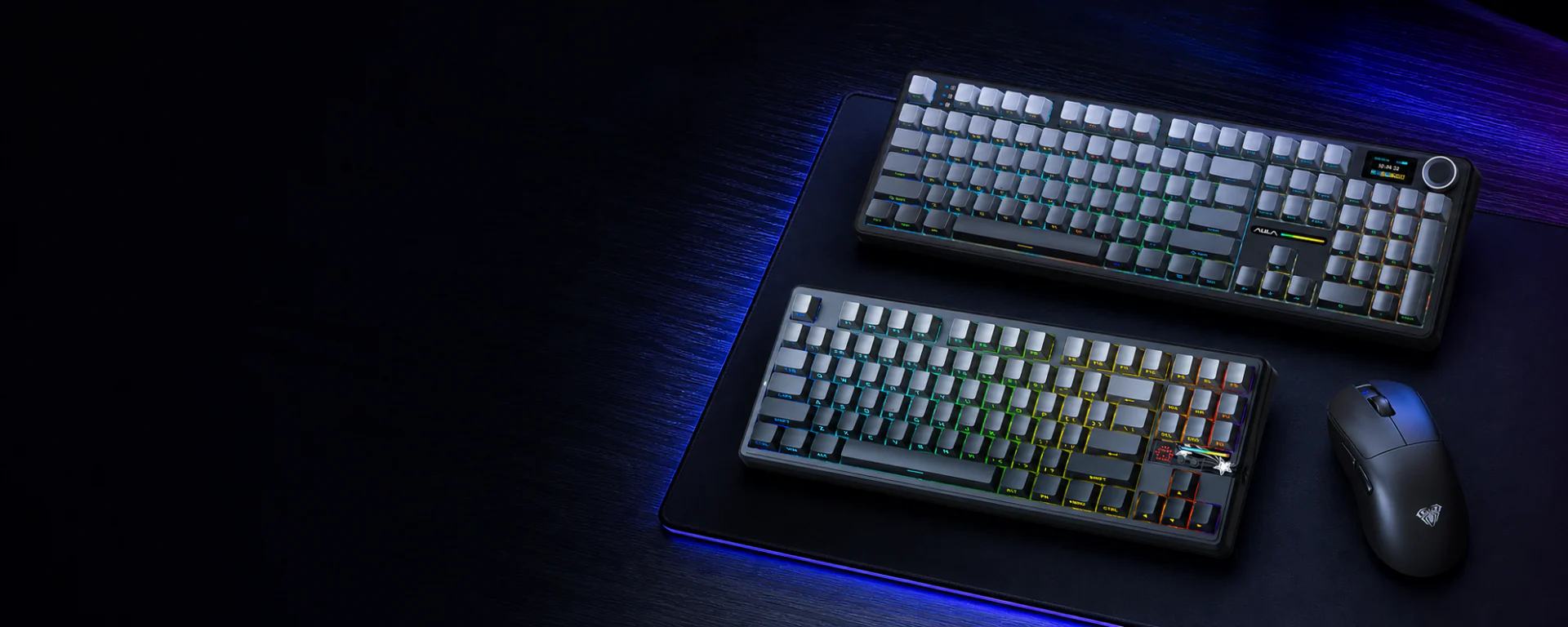 Клавиатуры AULA F108 Pro и F87 Pro V2 в игровом сетапе
